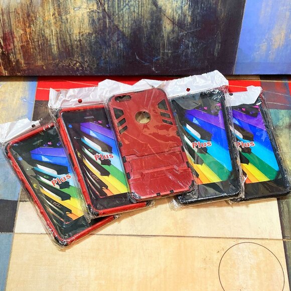 NEW IPHONE 6 PLUS * CASE LOT (5-PACK) INCLUDED HYBRID GRIP CASES & IRON MAN 5PCS - Picture 3 of 3